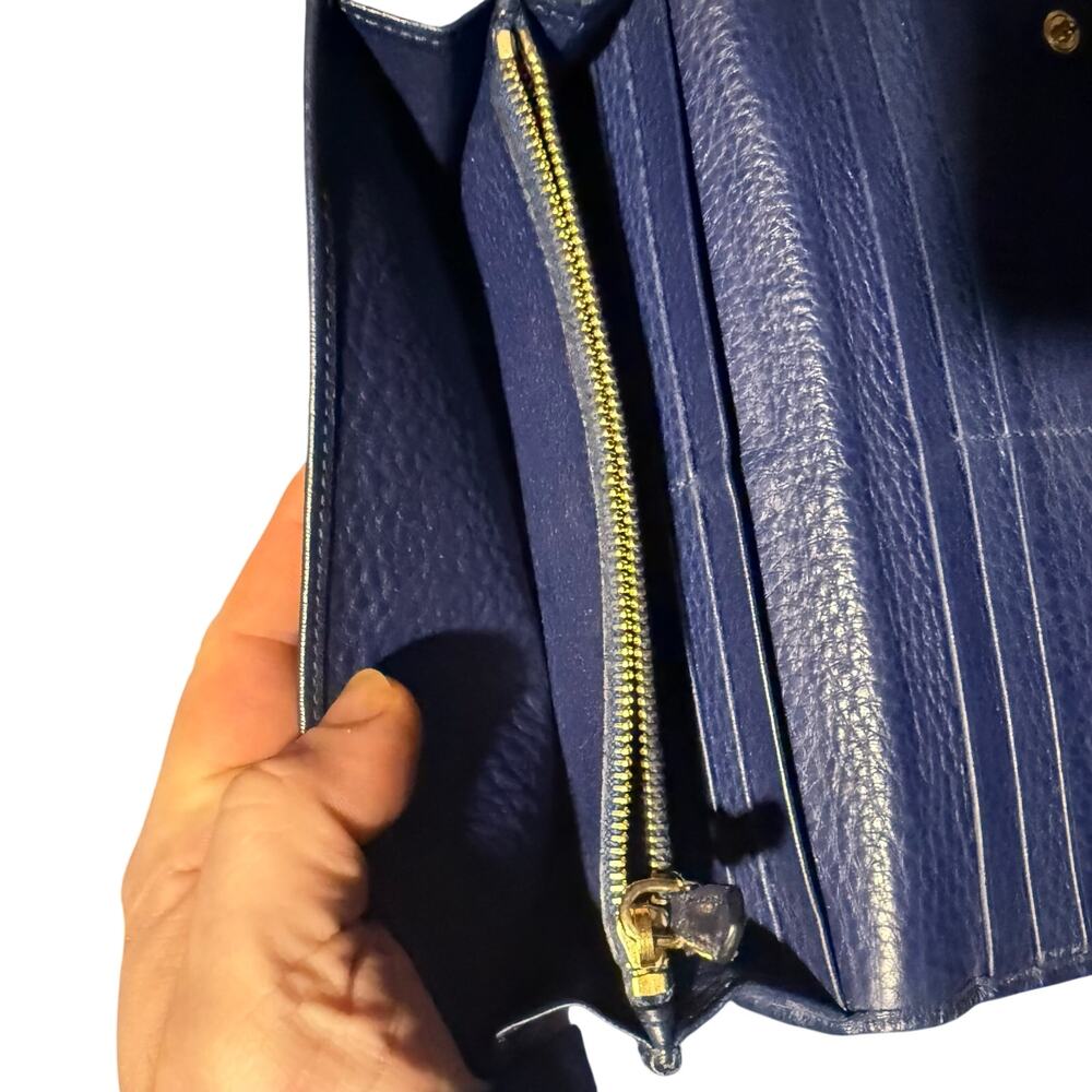 Prada Vitello Grain Leather Wallet on Chain / Clutch – Navy Blue - Picture 8 of 12
